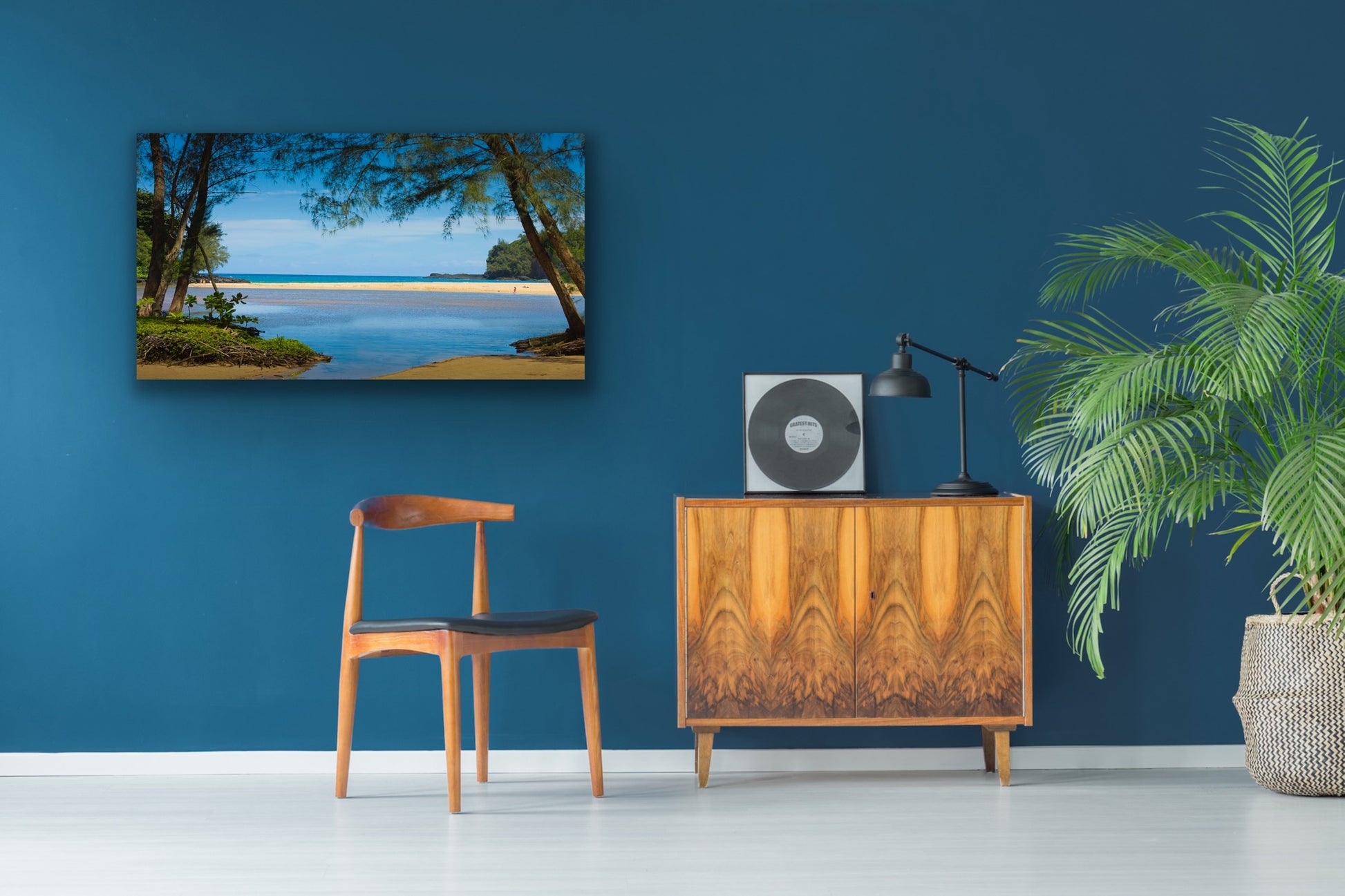 Wall dem of Kalihiwai Beach, a fine art outdoor landscape photo by Inspiring Images Hawaii.